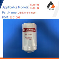 Pièces détachées Liugong, élément de filtre à huile, modèle Commins 53C2317 40C2182C2 53C1099C 53C1099 CLG9075F CLG920E CLG915F CLG913F
