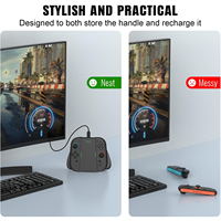 Base de Carga para Control NS2 Switch 2, Soporte de Carga Dual de 2000 mAh con Cable de Carga USB-C y Luz LED