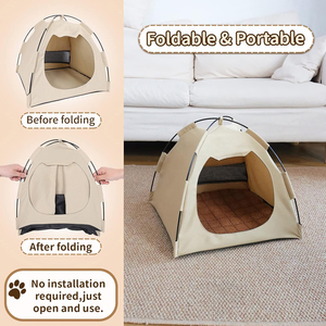 Folding Cat Tent House Portable Outdoor Cat Tents for Cats Small Dogs Cat House Indoor Foldable Pet Tent <b>Bed</b> Cat Tent House - Product Image 5