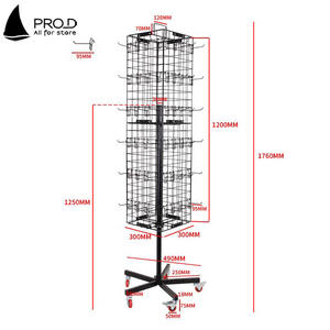 <span class=keywords><strong>ชั้น</strong></span>วางพวงกุญแจแบบหมุนได้สี่ด้านทำจากโลหะสีดำสำหรับจัดแสดง - Product Image 5