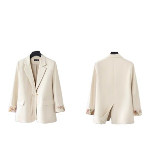 Ensemble tailleur-<span class=keywords><strong>pantalon</strong></span> 2 pièces pour <span class=keywords><strong>femme</strong></span>, tailles asiatiques, style chinois, <span class=keywords><strong>pantalon</strong></span> large à nouer, tenue formelle coordonnée, Sehe Fashionbisou - Product Image 6