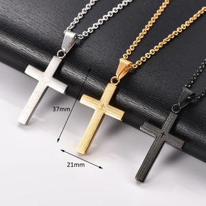 Collar con Colgante de Cruz de Acero Inoxidable Vintage para Hombre y Mujer, Amuleto Religioso de Cristo, Cadena de Oración, Joyería Metálica Cristiana - Product Image 3