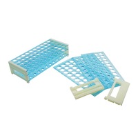 Chine Bon prix 50 puits 16mm Tubes à essai jetables en verre pp en plastique Supports de support d'affichage de bouteille pour des utilisations en laboratoire