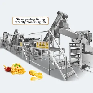1-3ton/h steam peeled stainless steel 304 material french fries maker frozen french fries production line