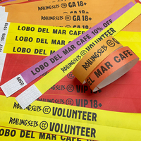 Bracelets jetables personnalisés avec logo, étanches en Tyvek, pour événements, résistants à l'eau, promotionnels