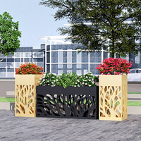 Ventes en gros de jardinières carrées en aluminium, grandes, modernes, écologiques, pour la décoration de la maison, durables, pots à fleurs, jardinières avec drainage