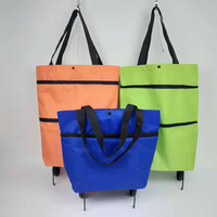 Sac à provisions imperméable de stockage de tissu d'Oxford chariot d'épicerie avec des roues sac à provisions pliable de chariot pour des fruits légumes