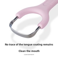 Raspador de Lengua de Acero Inoxidable 304, Herramienta de Cuidado Bucal para Eliminar el Mal Aliento y el Revestimiento Blanco Espeso, Empaquetado en Caja de Color