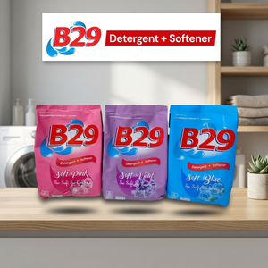Lessive liquide jetable écologique B29 avec adoucissant, parfum floral rose, violet, bleu, pour machine à laver les vêtements - Product Image 3
