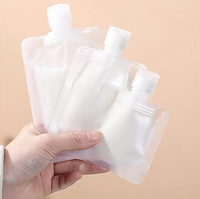 Emballage cosmétique portable en plastique transparent Kolysen X001, 30 ml, 50 ml, 100 ml, shampoing, lotion, poche à bec verseur étanche à l'humidité