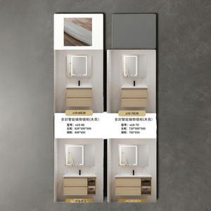 Tocador de <span class=keywords><strong>baño</strong></span> Gabinete de espejo iluminado Soporte técnico integral Instalación en línea Dibujo Procesamiento de piezas personalizadas - Product Image 1