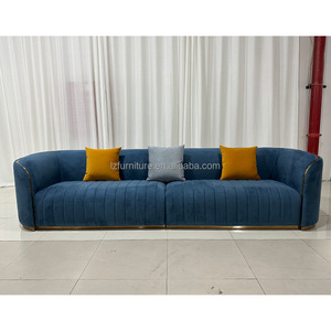 Customize Living Room Furniture <b>Cream</b> White Leather Curved <b>Sofa</b> Modern - Product Image 6