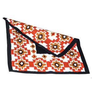 Mantas de sillín de lana occidental más vendidas con parche de cuero Mantas de lana occidentales al por mayor Relleno de lana suave y cálido - Product Image 5