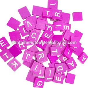 Tùy Chỉnh Màu Sắc 100 cái/bộ Gỗ Scrabble Gạch Từ Thư A Để Z Bằng Gỗ Bảng Chữ Cái Chữ - Product Image 4