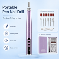 VantrendBeauty Stylo de manucure rechargeable portable professionnel, kit de ponceuse électrique, outils de soins personnels &amp;   Accessoires - Ensemble de brosses à ongles
