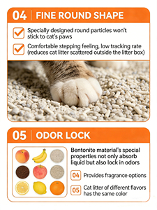 Litière pour chat en bentonite de sodium en forme de boule, ODM/OEM, haute qualité, forte désodorisation, jetable dans les toilettes, 99 % sans poussière - Product Image 3