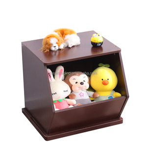 Cube de rangement ouvert en bois moderne pour expresso – Organisateur pour enfants, table d'appoint et table de chevet, armoire à jouets pour tout-petits - Product Image 5