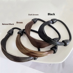<span class=keywords><strong>Coiffure</strong></span> quotidienne cheveux chouchou élastique tressé Extension de cheveux chouchous pour femmes accessoires de cheveux à la mode perruque bandeau - Product Image 3