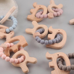 Nuevo diseño <span class=keywords><strong>de</strong></span> cuentas <span class=keywords><strong>de</strong></span> silicona, juguete <span class=keywords><strong>para</strong></span> la dentición del bebé, mordedor con forma <span class=keywords><strong>de</strong></span> Animal, pulsera <span class=keywords><strong>de</strong></span> silicona, mordedor <span class=keywords><strong>de</strong></span> madera <span class=keywords><strong>de</strong></span> haya <span class=keywords><strong>para</strong></span> bebé - Product Image 2