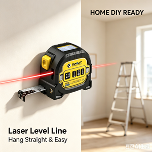 <span class=keywords><strong>Misuratore</strong></span> <span class=keywords><strong>Laser</strong></span> Digitale SMMT 3 in 1 con Metro a Nastro in Acciaio ABS da 1,5m, Livella <span class=keywords><strong>Laser</strong></span> <span class=keywords><strong>Metrica</strong></span>/Imperiale, Strumento Portatile - Product Image 4
