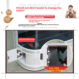 Acuario de pie europeo de lujo con cambio de agua de un toque, mostrador de bar, cristal flotado HD, 25W, para exteriores, 1.2m, 1.5m, 1.8m - Product Image 3