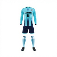 Ensemble de survêtement de football pour hommes Kuest, short et maillot à manches longues, tenue de football, ensembles d'uniformes d'entraînement de football, personnalisable