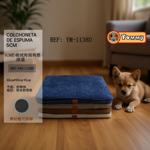 Cuccia per Animali Domestici in Spugna Blu Scuro 5cm, Dimensioni 65*95*5CM, Letti Comodi per Animali - Product Image 3