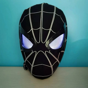 L'anneau de masque de super-héros noir avec télécommande et yeux mobiles peut changer les lumières adapté aux enfants et aux adultes. - Product Image 6