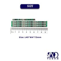 Carte de protection BMS PCB 1S 3A 3.7V avec montage à souder L40xW4xT3mm pour module de charge de cellule de batterie Li-ion 18650