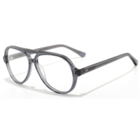 Lunettes optiques rétro unisexes, logo personnalisé, monture en acétate et métal, montures de lunettes tendance surdimensionnées