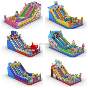 Parque de juegos interactivo de la familia del castillo del tobogán hinchable grande, tobogán hinchable seguro - Product Image 4