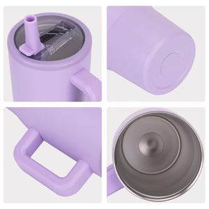 Custom Labubu Print Cup 20oz 30oz 40oz Flip <b>Straw</b> Tumbler Stainless Steel Thermal Car Cup with Handle - Product Image 6
