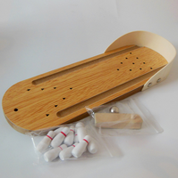 Innovation Bois Massif Parent Enfant Balle Amusante Mini Jeu De Table De Bowling Jouet En Bois pour Enfants
