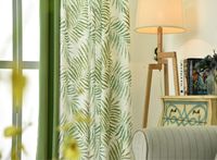 Rideau en lin de salon imprimé floral, en stock, tout, nouveau design, voile de salon