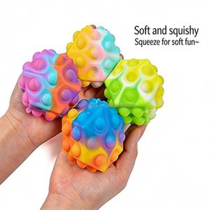 ลูกบอลซิลิโคนเรืองแสงขนาด 7.5 ซม. ของเล่นบีบคลายเครียด พวงกุญแจ บรรเทาความวิตกกังวล ช่วยเพิ่มสมาธิ ของเล่นเสริมพัฒนาการสำหรับเด็กสมาธิสั้นและออทิสติก - Product Image 3