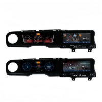 Écran LCD de tableau de bord multimédia de 10,25 + 10,25 pouces avec GPS intégré et Android Auto pour Jeep Wrangler 2018-2023