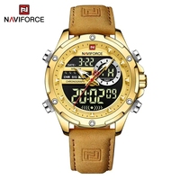 Montre Homme NAVIFORCE 9208 à Quartz, Chronographe Sport Décontracté, Double Fuseau Horaire Numérique, Étanche – Offre Spéciale
