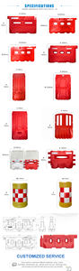 Il traffico stradale mobile divide i blocchi stradali barriera di sicurezza in plastica riempita d'acqua barriera riempita d'acqua - Product Image 3