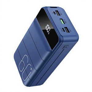 แบตสำรองลิเธียมโพลิเมอร์ 60000mAh 22.5W PD USB-C ชาร์จเร็ว หน้าจอ LED 4 ช่องจ่ายไฟ 3 ช่องรับไฟ สำหรับ iPhone/Android/Pad สีฟ้า - Product Image 3