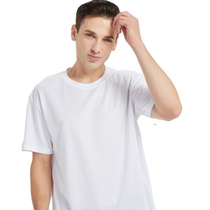 Magliette in Poliestere da Uomo Economiche e Bestseller, T-Shirt Estive con Collo Tondo in Tinta Unita - Product Image 3
