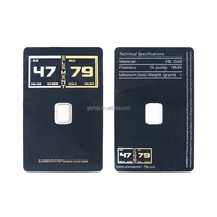 Carte de présentation inviolable en plastique transparent de 31,1g pour lingots d'argent et bijoux, avec impression et emballage blister