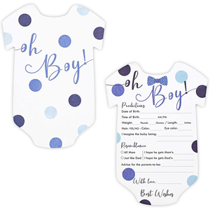 Consejo y predicción tarjetas de bebé ducha nuevo padre mensaje Consejo <span class=keywords><strong>libro</strong></span> nueva mamá y papá tarjeta bebé ducha Decoración - Product Image 6