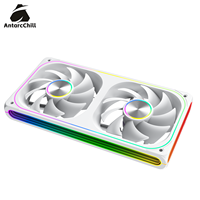 Ventilateur de boîtier intégré AntarcChill 240 mm à double ventilateur, miroir infini, haute vitesse, haut débit d'air, silencieux, dissipation thermique