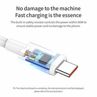 6A Super Fast Charge 66W USB C Câble de charge est pour Iphone/Huawei/Xiaomi/MacBook/MateBook Type C Câble de données