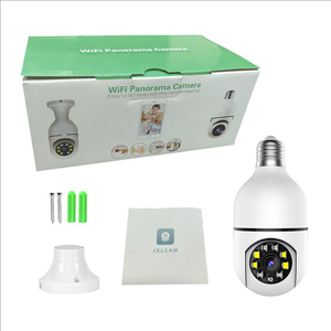 กล้องหลอดไฟ E27 แสงคู่ สีเต็มรูปแบบ 360 องศา ไร้สาย กล้องวงจรปิดภายในบ้าน ควบคุมระยะไกล E27 HD รองรับการ์ด TF มองเห็นในเวลากลางคืน - Product Image 5