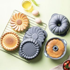 Moules à gâteau cannelés en silicone sans BPA, moules à gelée et tubes pour la pâtisserie maison, ensemble d'ustensiles de cuisson gris - Product Image 1
