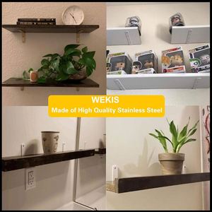 เหล็กฉากรูปตัว L ยี่ห้อ WEKIS สำหรับยึดผนัง รับน้ำหนักได้ 75 ปอนด์ เหมาะสำหรับห้องครัว ห้องน้ำ ห้องนอน สำนักงาน และบ้าน - Product Image 6