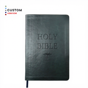 Bibbia con Copertina Morbida in Pelle PU Personalizzata di Alta Qualità, Colore Nero, Versione NKJV, Produzione all'Ingrosso - Product Image 1