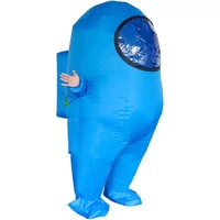 Costume de Mascotte Gonflable Alien de Dessin Animé, Accessoire d'Ambiance pour Fête, Événement Festif, Déguisement Cosplay