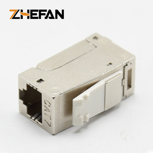 ZHEFAN <span class=keywords><strong>RJ45</strong></span> CAT7 Jack Keystone Blindé Sans Outil 90 Degrés, Connecteur Modulaire Femelle <span class=keywords><strong>RJ45</strong></span> Blindé <span class=keywords><strong>Cat</strong></span> <span class=keywords><strong>7</strong></span> à Sertir - Product Image 3